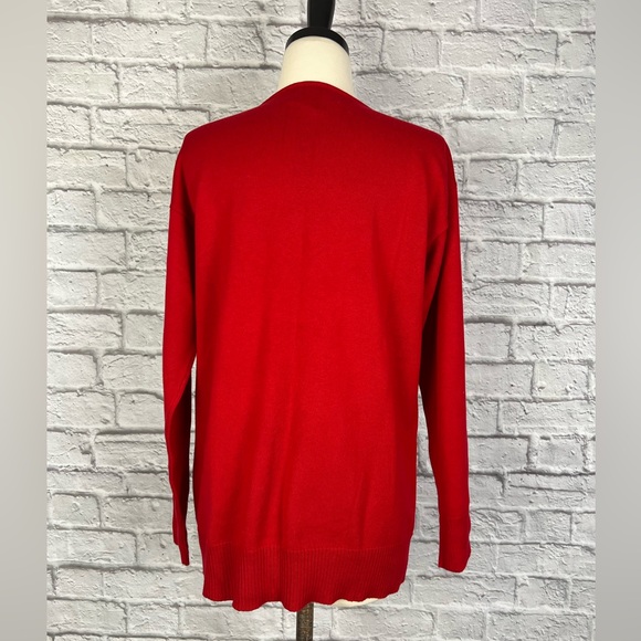 Bob Mackie wearable art Red sequin sweater size XS - Picture 4 of 7